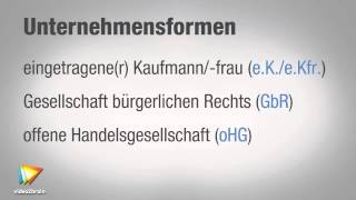 Gesellschaftsrecht – Grundlagen Tutorial Trailer video2braincom [upl. by Oderfliw]