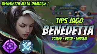 CARA MAIN BENEDETTA META TERBARU  BUILD amp EMBLEM BENEDETTA TERSAKIT 2024   BENEDETTA EXP GAMEPLAY [upl. by Sebastien]