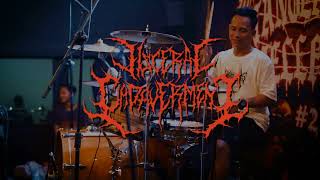 Visceral Cadaverment  The Birth Of Man Calamity Wol Drumcam Live At Tangerang Hellfest 2 051123 [upl. by Idleman]