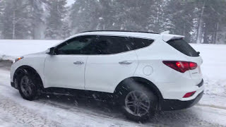 Hyundai Santa Fe off road in the snow [upl. by Lemmy]