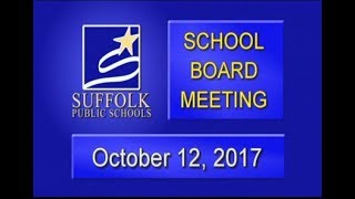 October 12 2017 School Board Meeting [upl. by Karp]