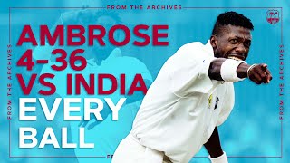 👀 Curtly Ambrose vs Sachin Tendulkar  ⏪ West Indies vs India 1997  📺 4 Wicket Spell EVERY Ball [upl. by Brittney]