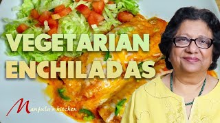 Vegetarian Enchiladas Recipe Mexican Vegetarian Recipe Veggie Enchilada Recipe [upl. by Carmelle]