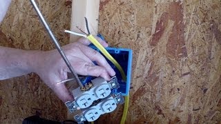 Installing an Electrical Outlet in new construction [upl. by Evelinn751]