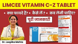 Limcee Zinc Vitmain C Tablet  Components Doses Uses Health Benefits Explained in Hindi [upl. by Parrott]