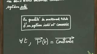 Prof de meca  choc élastique de 2 billes  Qté de Mvt 1 [upl. by Annaliese322]