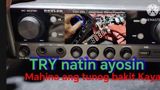 kelver VSX203 integrated stereo amplifier mahina ang tunog repair [upl. by Neyut]