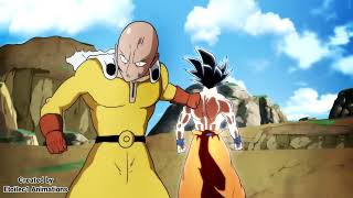 Goku vs Saitama Compilation Full fight Pelea completa [upl. by Naehgem]