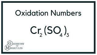 How to find the Oxidation Number for Cr in Cr2SO43 [upl. by Hulda]