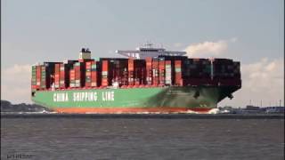 CSCL ATLANTIC OCEAN  Elbe höhe Otterndorf [upl. by Oballa75]