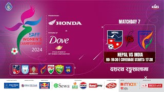 Nepal Vs India  SAFF Womens Championship 2024  Kartik 11  Kantipur MAX HD LIVE  Semi Final [upl. by Holloway]