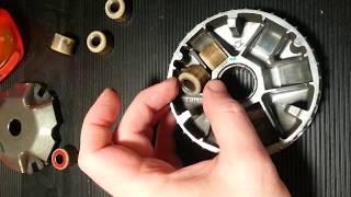 How to correctly install a variator roller weights [upl. by Funch]