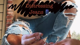 Distressing Jeans 👖 [upl. by Kristal730]