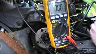 How to Test Stator Ignition CDi Piaggio 50cc Scooter [upl. by Cavanaugh]