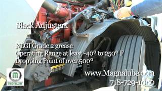 How To Grease Trucks Greasing The Slack Adjusters with MagnalubeGX Extreme Pressure Grease [upl. by Ilzel672]