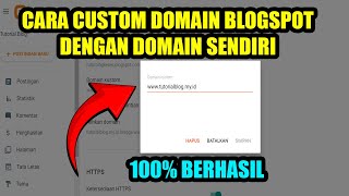 Cara Custom Domain Blogspot di Blogger Ke Top Level Domain 😍  Tutorial Blog  Part 4 [upl. by Krusche]