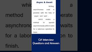 async and await  c  asynchronous [upl. by Addiel302]