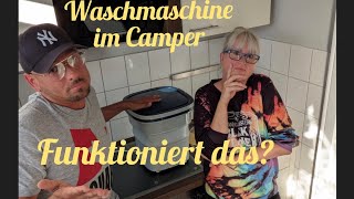 Waschmaschine im Camper  Es wird getestet  Reisen  Caravan  Camping waschmaschine [upl. by Alyal]