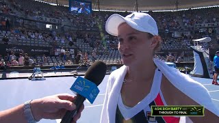 Ashleigh Barty On Court Interview SF  Sydney International 2018 [upl. by Dearborn]