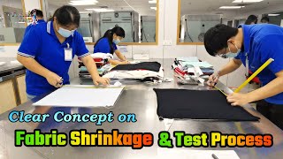 Shrinkage Or Dimensional Stability to wash Test Process For Fabric [upl. by Eirac]