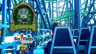 December 2023 Poltergeist Roller Coaster On Ride 4K POV with Queue Six Flags Fiesta Texas [upl. by Orihakat]