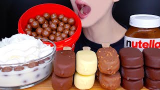 ASMR MALTESERS MAGNUM CHOCOLATE ICE CREAM MUKBANG 몰티져스 매그넘 초콜릿 아이스크림 먹방 チョコレート Es krim EATING SOUNDS [upl. by Otreblanauj]