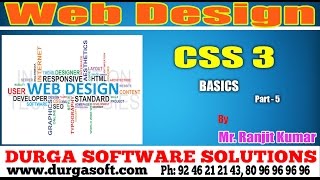 Webdesign tutorialonlinetrainingCSS3 Basics Part5 by Ranjitkumar [upl. by Nede]