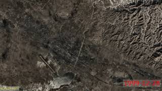 China Baotou the highest frequency timelapse from space 19842020 [upl. by Nywg]