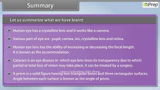 Summary  Human Eye and the Colorful World  Chapter 10  Science  Class 10th  iPrep [upl. by Osterhus662]