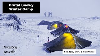 Caer Caradoc winter wild camp Terranova Starlite 1 snow wild camp [upl. by Allekim]