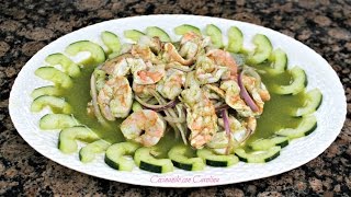 AGUACHILE DE CAMARON ESTILO SINALOA 🦐 AGUACHILE VERDE DE CAMARON 🦐 [upl. by Nya]