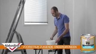 How to  Voorstrijk Zuigende Ondergronden  Alabastine [upl. by Burgwell]