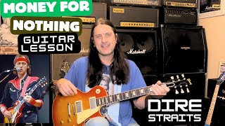 How To Play Money For Nothing By Dire Straits  Guitar Lesson  Mark Knopfler [upl. by Nalym]