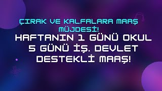 Mesleki Eğitim Merkezi Öğrenci Maaşları 2024 ampÇırak ve Kalfalara Devlet Destekli Maaş Müjdesi [upl. by Enaywd68]