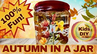 🍁 DIY How to Capture Fall in a Jar  Autumn Projects amp Activities For Kids educationalvideos [upl. by Nalehp134]