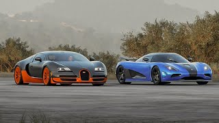 Koenigsegg Agera R VS Bugatti Veyron Super Sport 30300 KMH Acceleration Comparison [upl. by O'Connor]