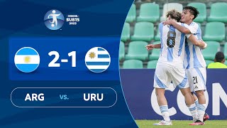 ARGENTINA vs URUGUAY 21  RESUMEN  CONMEBOL SUB 15  FASE DE GRUPOS [upl. by Nauqas573]