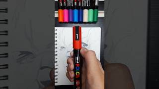 Drawing The Flash with Posca Markers shorts [upl. by Aniez]