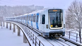 Tåg i Tunnelbanan Stockholm  Vinter 2024  Metro  Trains [upl. by Laurice]