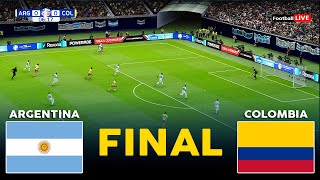 Argentina vs Colombia FINAL Copa America 2024  Full Match All Goals  Realistic PES Gameplay [upl. by Aidyn]