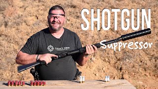 Firing shotgun suppressed  Rex Silentium SEG 12 SHOTGUN SUPPRESSOR [upl. by Caldera]