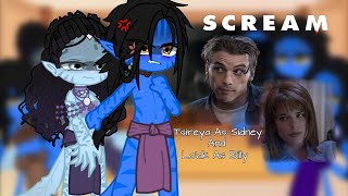 Avatar 2 characters reaction a Tsireya As Sidney And Loak As Billy 1🌊🎭Scream1 GACHA NOX [upl. by Schaffel]