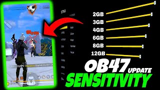 OB47 Update Sensitivity  OB47 Update Free Fire Headshot Setting  OB47 Update Free Fire Sensitivity [upl. by Lucian]