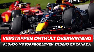 Verstappen onthult sleutel tot overwinning Alonso motorproblemen tijdens GP Canada  GPFans News [upl. by Oedama]