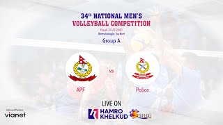 APF vs Police  Match 15  34th National Mens Volleyball 2080  एपीएफ विरुद्ध पुलिस [upl. by Laws]