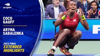 Coco Gauff vs Aryna Sabalenka Extended Highlights  2023 US Open Final [upl. by O'Donoghue]