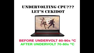 UNDERVOLTING LAPTOP PROCESSOR  Featuring MSI GF66 undervolting tutorials [upl. by Anala611]