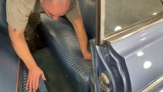 How to install install the rear lower seat in a 64 Chevy impala convertible [upl. by Eiba44]