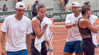 Rafael Nadal and Aryna Sabalenka Together on the Court  RolandGarros 2024 [upl. by Prudence950]