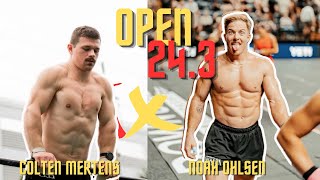 Colten Mertens vs Noah Ohlsen  OPEN CROSSFIT 243  WORLD RECORD [upl. by Eelsew12]